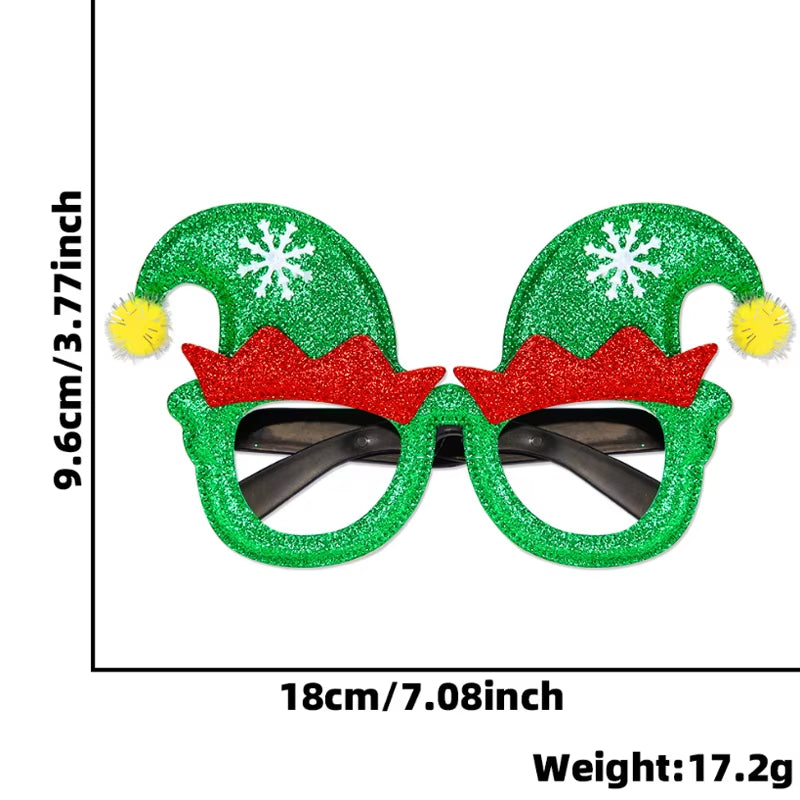 2025 New Year Christmas Decoration Glasses Deer Ear Christmas Hat Children'S Party Decoration Photos Props Christmas Supplies