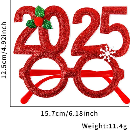 2025 New Year Christmas Decoration Glasses Deer Ear Christmas Hat Children'S Party Decoration Photos Props Christmas Supplies