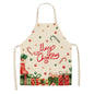 Linen Merry Christmas Apron Christmas Decorations for Home Kitchen Accessories 2024 Christmas Natal Navidad 2025 New Year Gifts