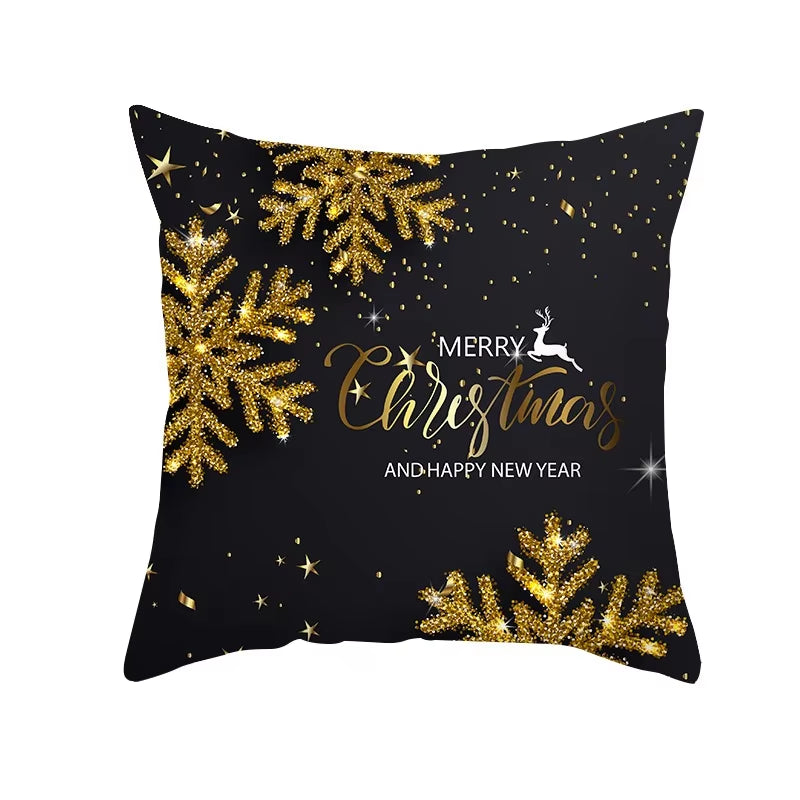 Christmas Cushion Cover Christmas Ornaments Merry Christmas Decorations for Home 2023 XMAS Navidad Noel Gifts New Year 2024