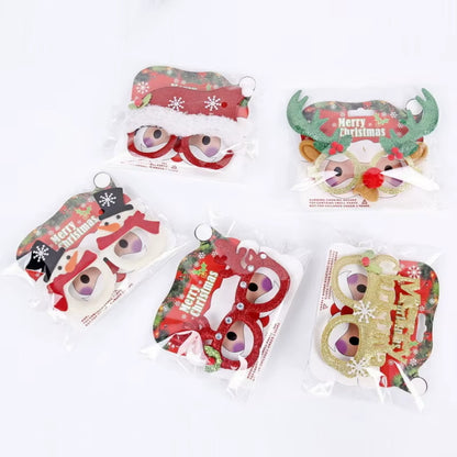 2025 New Year Christmas Decoration Glasses Deer Ear Christmas Hat Children'S Party Decoration Photos Props Christmas Supplies