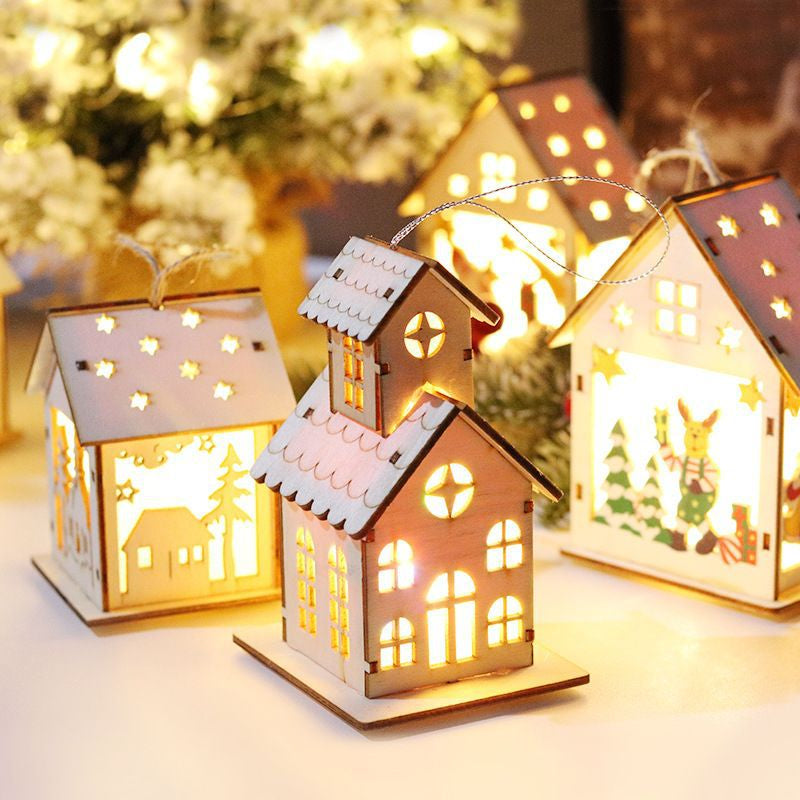 Luminous Christmas Decorations Christmas Wood with Lights