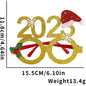 2025 New Year Christmas Decoration Glasses Deer Ear Christmas Hat Children'S Party Decoration Photos Props Christmas Supplies