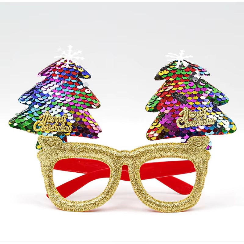 2025 New Year Christmas Decoration Glasses Deer Ear Christmas Hat Children'S Party Decoration Photos Props Christmas Supplies