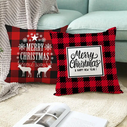 Christmas Cushion Cover Christmas Ornaments Merry Christmas Decorations for Home 2023 XMAS Navidad Noel Gifts New Year 2024