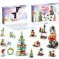 Christmas Building Blocks Set Box Kids Toys 24Years Xmas Advent Calendar Bricks Diy Kit Gift for Children 6 Years Old and Above