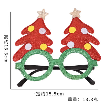 2025 New Year Christmas Decoration Glasses Deer Ear Christmas Hat Children'S Party Decoration Photos Props Christmas Supplies