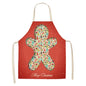Linen Merry Christmas Apron Christmas Decorations for Home Kitchen Accessories 2024 Christmas Natal Navidad 2025 New Year Gifts