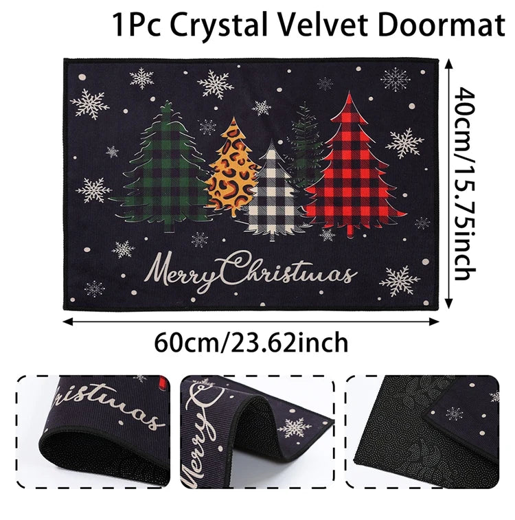 Christmas Snowman Welcome Doormat Outdoor Carpet Merry Christmas Decorations For Home 2025 Navidad Xmas Ornament Gifts New Year