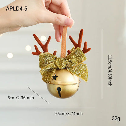 Christmas Bells Antlers Bows Pinecones Bells Mixed Pendant Christmas Tree Window Car Hanging Pendant Decoration