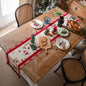 Christmas Chenille Tassel Table Runner,Cotton Linen Thicken Fabric Table Decoration,Dining Room Restaurant Modern Decor Supplies