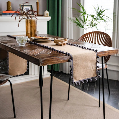 Jacquard Tassel Border Table Flag Flower Pattern Heat-resisting Long Dining Mat Hotel Decoration Placemat Table Flag Bed Flag