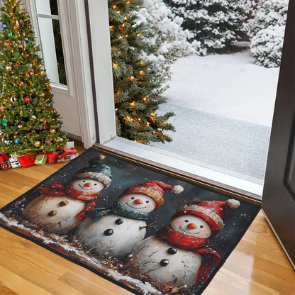 Christmas Snowman Welcome Doormat Outdoor Carpet Merry Christmas Decorations For Home 2025 Navidad Xmas Ornament Gifts New Year