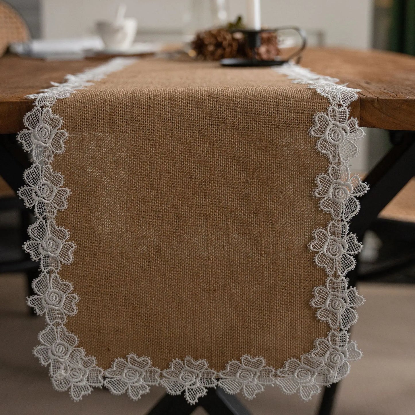 Jacquard Tassel Border Table Flag Flower Pattern Heat-resisting Long Dining Mat Hotel Decoration Placemat Table Flag Bed Flag