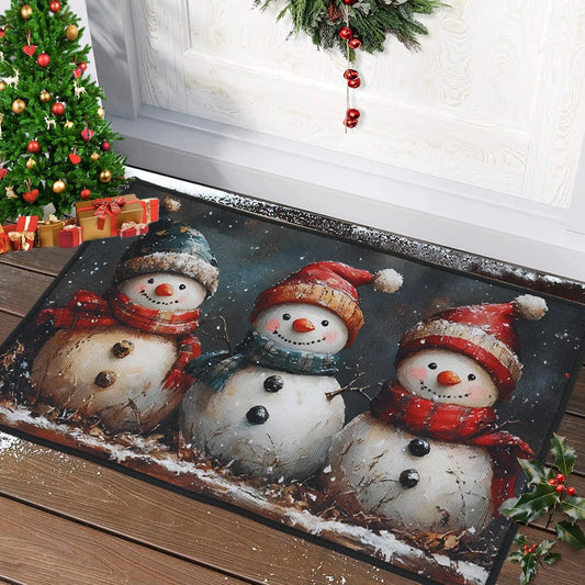 Christmas Snowman Welcome Doormat Outdoor Carpet Merry Christmas Decorations For Home 2025 Navidad Xmas Ornament Gifts New Year