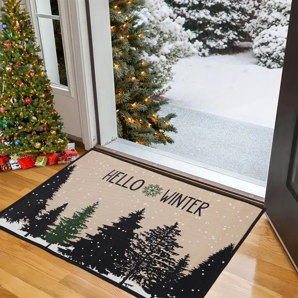 Christmas Welcome Doormat Outdoor Carpet Merry Christmas Decorations For Home 2025 Navidad Xmas Ornament Gifts New Year Decor