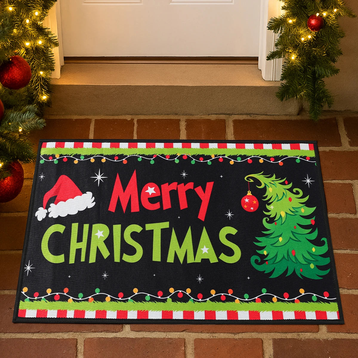 Christmas Welcome Doormat Outdoor Carpet Merry Christmas Decorations For Home 2025 Navidad Xmas Ornament Gifts New Year Decor
