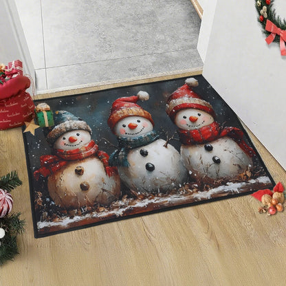 Christmas Snowman Welcome Doormat Outdoor Carpet Merry Christmas Decorations For Home 2025 Navidad Xmas Ornament Gifts New Year