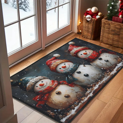 Christmas Snowman Welcome Doormat Outdoor Carpet Merry Christmas Decorations For Home 2025 Navidad Xmas Ornament Gifts New Year