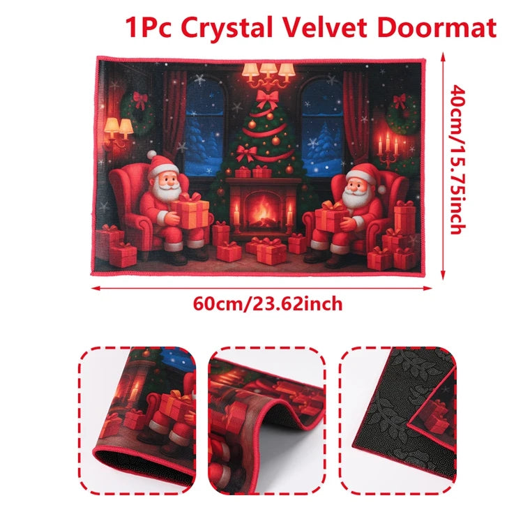 Christmas Snowman Welcome Doormat Outdoor Carpet Merry Christmas Decorations For Home 2025 Navidad Xmas Ornament Gifts New Year