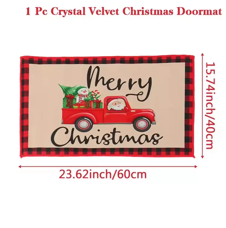 Christmas Snowman Welcome Doormat Outdoor Carpet Merry Christmas Decorations For Home 2025 Navidad Xmas Ornament Gifts New Year