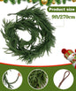6/9 Ft Christmas Norfolk Pine Garland Real Touch Artificial Greenery Wreath Bulk for Holiday Fireplace Table  Indoor Home Decor