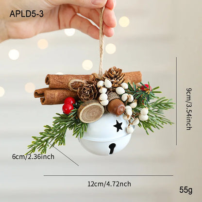 Christmas Bells Antlers Bows Pinecones Bells Mixed Pendant Christmas Tree Window Car Hanging Pendant Decoration
