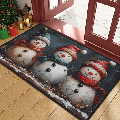 Christmas Snowman Welcome Doormat Outdoor Carpet Merry Christmas Decorations For Home 2025 Navidad Xmas Ornament Gifts New Year