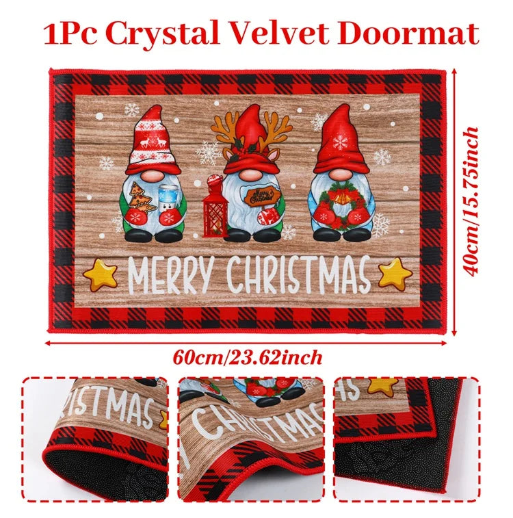 Christmas Snowman Welcome Doormat Outdoor Carpet Merry Christmas Decorations For Home 2025 Navidad Xmas Ornament Gifts New Year