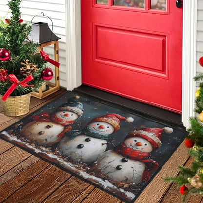 Christmas Snowman Welcome Doormat Outdoor Carpet Merry Christmas Decorations For Home 2025 Navidad Xmas Ornament Gifts New Year