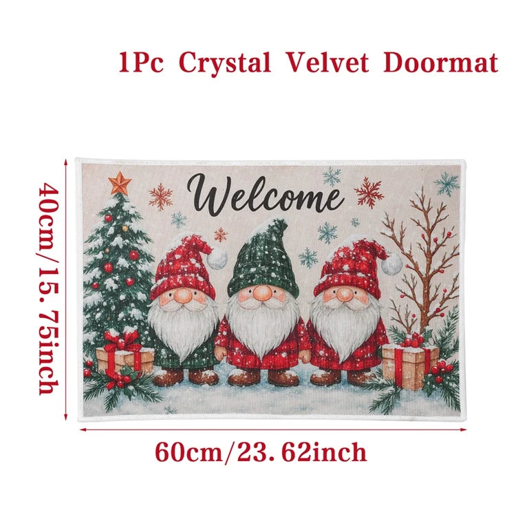 Christmas Welcome Doormat Outdoor Carpet Merry Christmas Decorations For Home 2025 Navidad Xmas Ornament Gifts New Year Decor