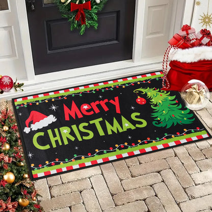 Christmas Welcome Doormat Outdoor Carpet Merry Christmas Decorations For Home 2025 Navidad Xmas Ornament Gifts New Year Decor