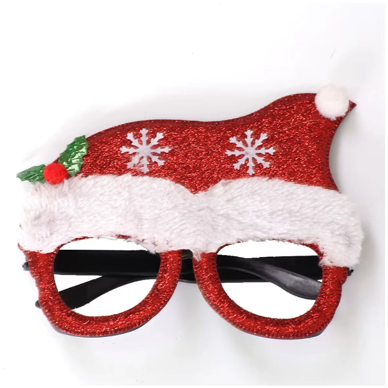 2025 New Year Christmas Decoration Glasses Deer Ear Christmas Hat Children'S Party Decoration Photos Props Christmas Supplies
