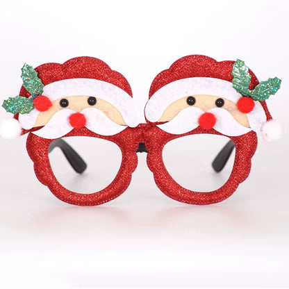 2025 New Year Christmas Decoration Glasses Deer Ear Christmas Hat Children'S Party Decoration Photos Props Christmas Supplies
