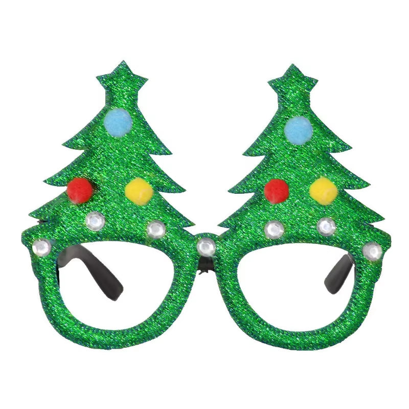 2025 New Year Christmas Decoration Glasses Deer Ear Christmas Hat Children'S Party Decoration Photos Props Christmas Supplies