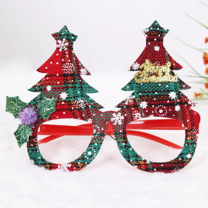 2025 New Year Christmas Decoration Glasses Deer Ear Christmas Hat Children'S Party Decoration Photos Props Christmas Supplies