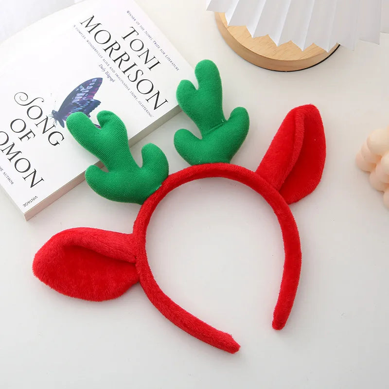 Merry Christmas Reindeer Antler Hair Hoop Xmas Kids Headband Headwear Christmas Home Decorations New Year Christmas Decor