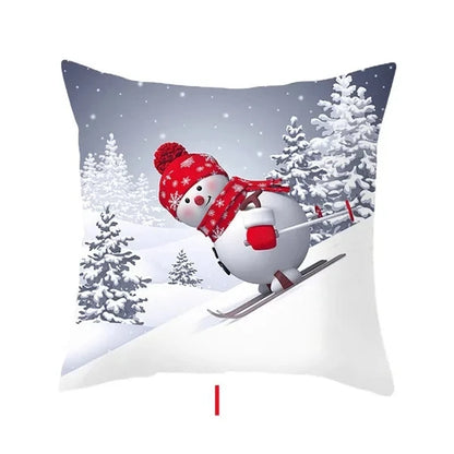 Merry Christmas Cushion Cover Christmas Decorations for Home 2023 Christmas Ornaments Xmas Navidad Gifts Happy New Year 2024