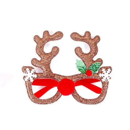 2025 New Year Christmas Decoration Glasses Deer Ear Christmas Hat Children'S Party Decoration Photos Props Christmas Supplies