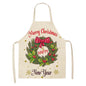Linen Merry Christmas Apron Christmas Decorations for Home Kitchen Accessories 2024 Christmas Natal Navidad 2025 New Year Gifts