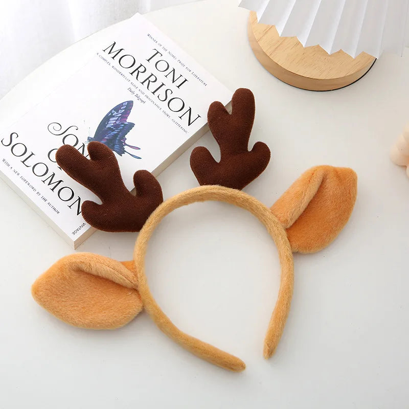 Merry Christmas Reindeer Antler Hair Hoop Xmas Kids Headband Headwear Christmas Home Decorations New Year Christmas Decor