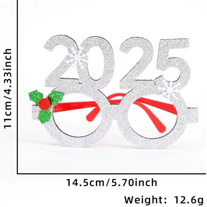2025 New Year Christmas Decoration Glasses Deer Ear Christmas Hat Children'S Party Decoration Photos Props Christmas Supplies