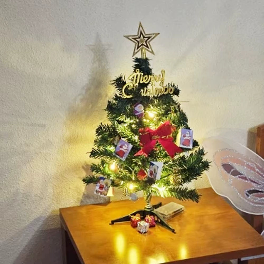 50Cm Christmas Tree Set Christmas Decor with Lights Desktop Mini Christmas Tree Ornaments New Year Party Decoration Gift Navidad
